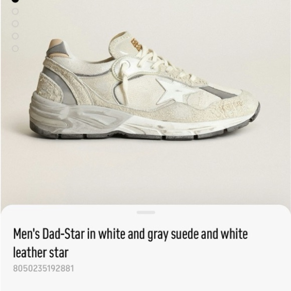 Golden Goose mens Dad-Star white and gray suede. Size 44. Worn twice.